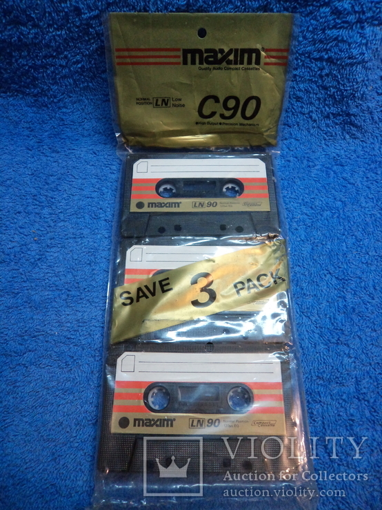 Аудио кассеты, 3 шт. (новые в упаковке), фото №2