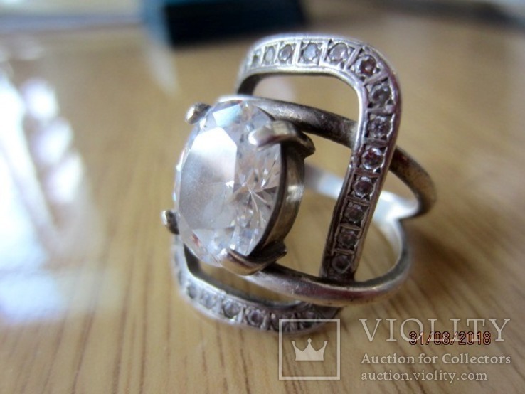 Кольцо серебро 925 горски хрусталь, фото №4