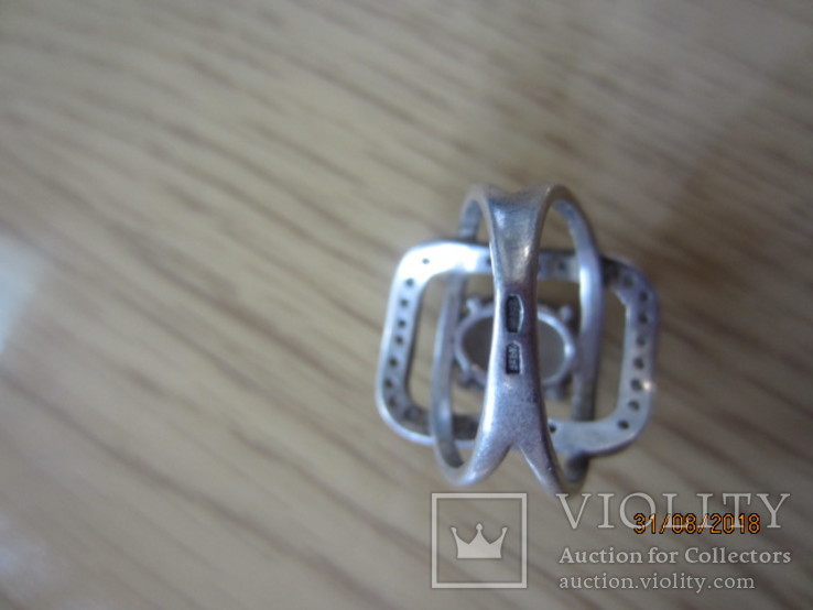 Кольцо серебро 925 горски хрусталь, фото №7