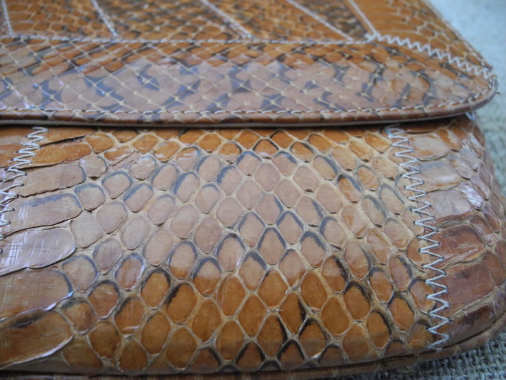 Сумочка 100% кожа питона , змеи ( Винтаж , Европа ), фото №5