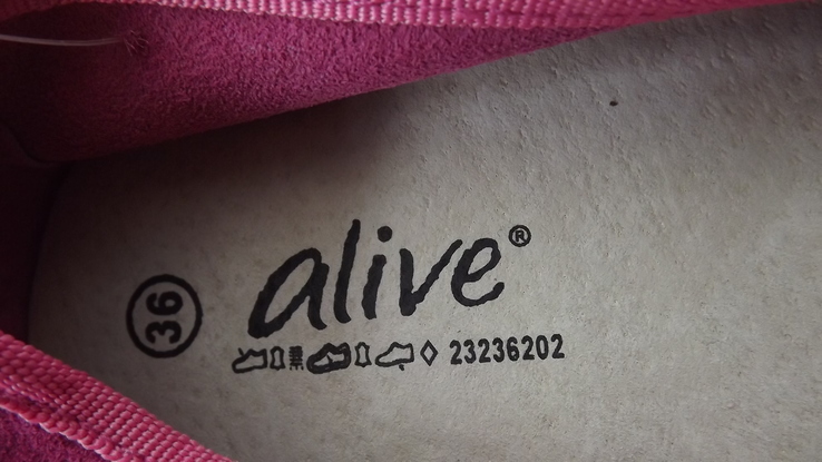 Балетки Alive замша натуральная внутри кожа 23,8 см стелька, фото №6