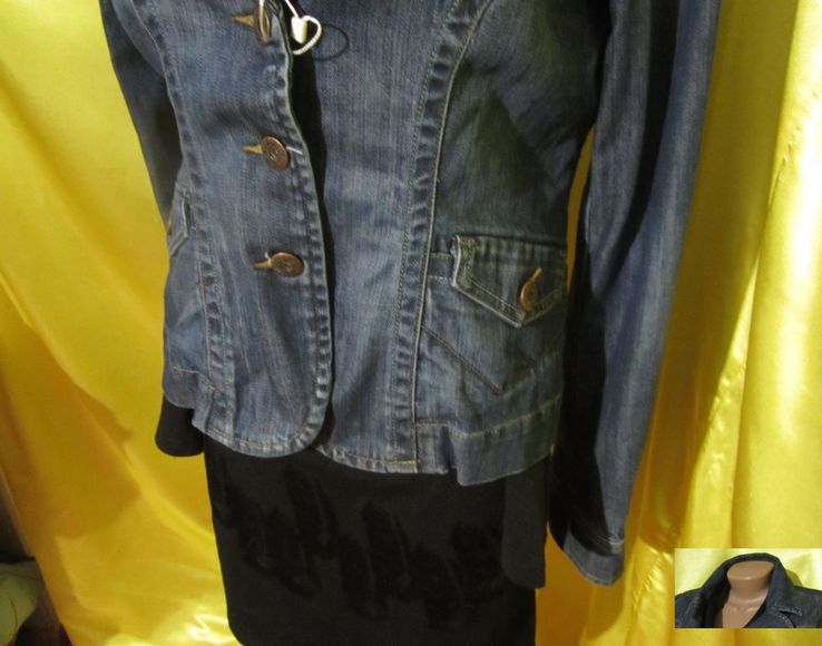 Женский джинсовый пиджак R.MARKS, размер L. Лот 402, фото №6