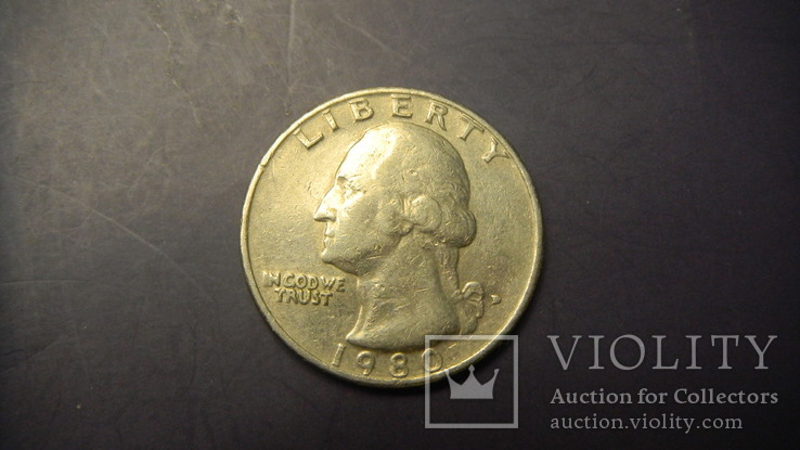 25 центів США 1980 D, фото №2