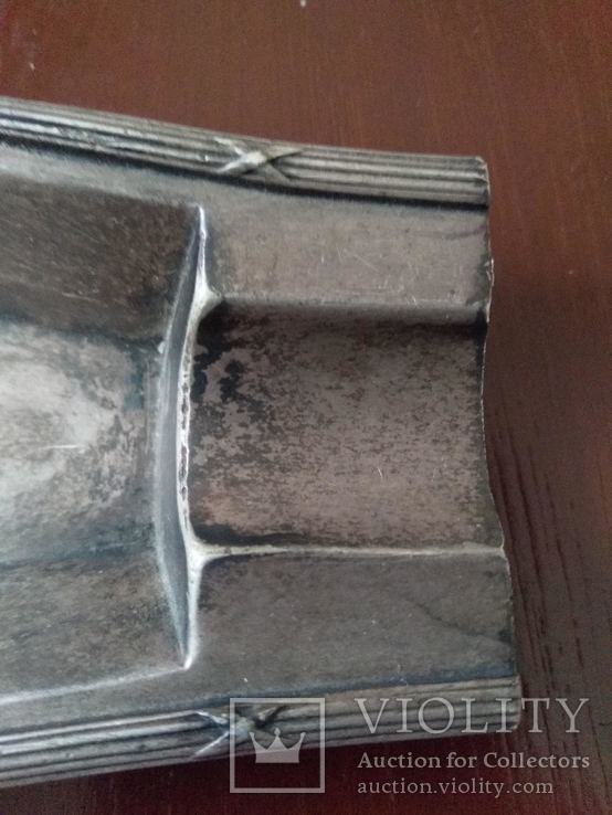 Пепельница подставка под сигару,серебро,вес 69,01 гр., фото №8