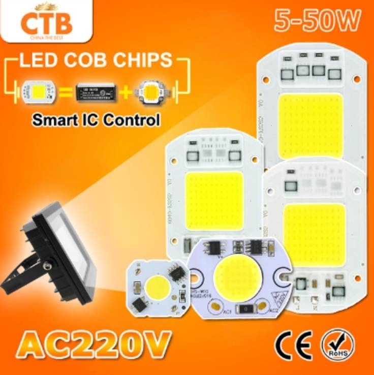  2в1 драйвер не надо 220v LED светодиод в прожектор лампа COB 50W 50вт Smart IC, photo number 3