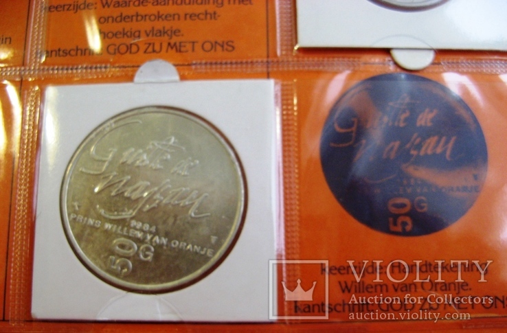 Нидерланды, коллекция "400 лет Виллему Оранскому" 5 ц-50 гульденов 1984 *11 шт, фото №9
