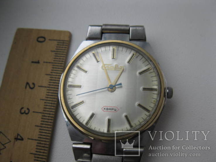 Часы Слава кварц с родным браслетом СССР, фото №11