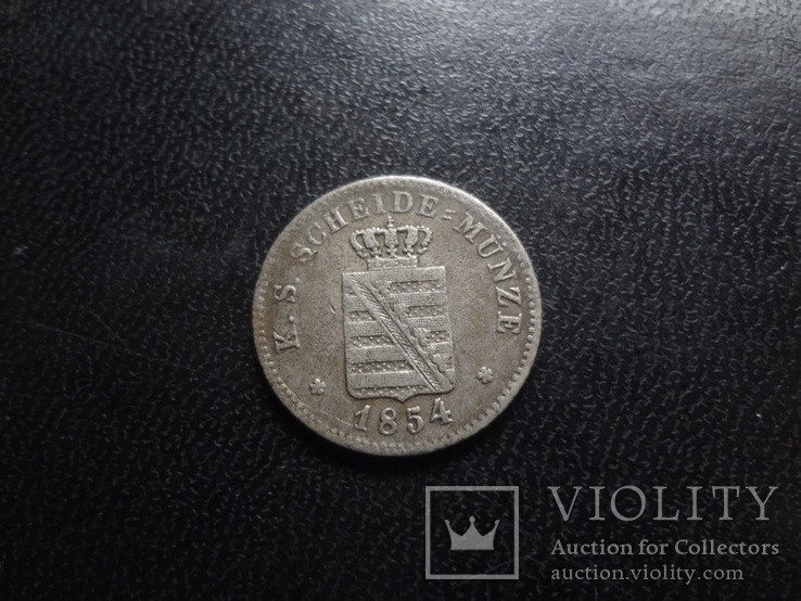 20 пфеннигов 2 ньюгроша  1854 F серебро Германия    (С.1.9)~, фото №3