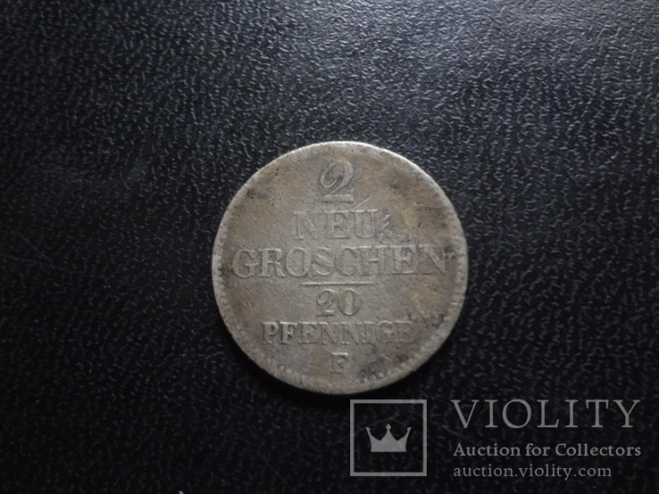 20 пфеннигов 2 ньюгроша  1854 F серебро Германия    (С.1.9)~, фото №5