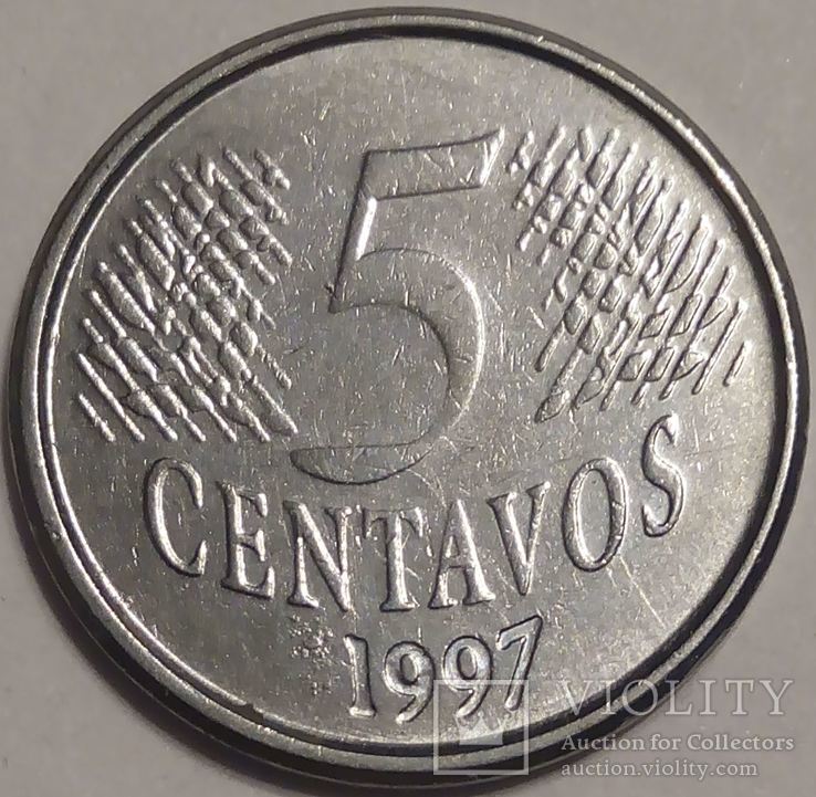 Бразилия 5 сентавос 1997