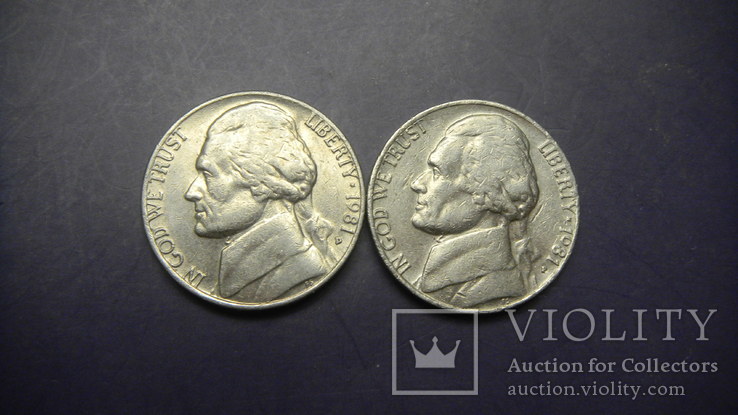 5 центів США 1981 (два різновиди), фото №2