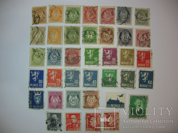 Набор марок Норвегия 38 штук марки, фото №2