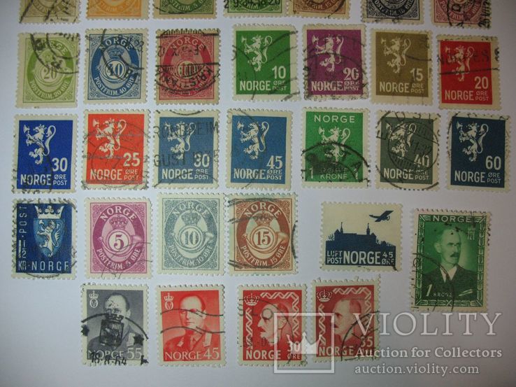 Набор марок Норвегия 38 штук марки, фото №4