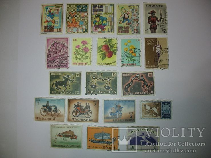 Набор марок Сан-Марино 20 штук марки, фото №2