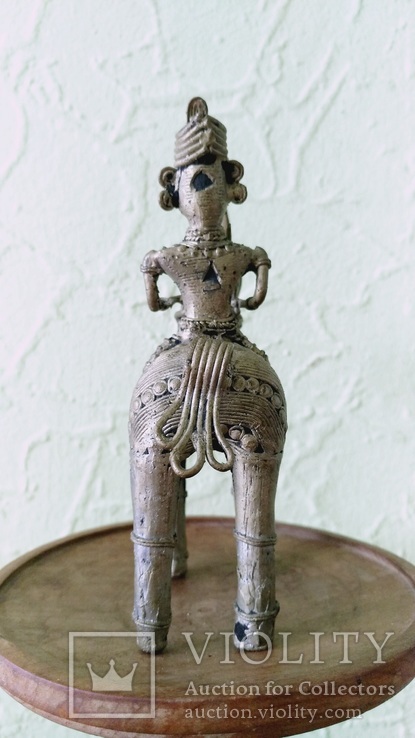 Бронзовая статуэтка, всадник на лошади. Индия XIX в, фото №5