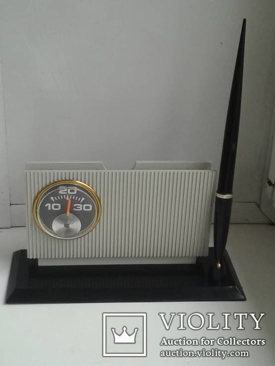 Термометр настольный с перьевой ручкой., фото №2