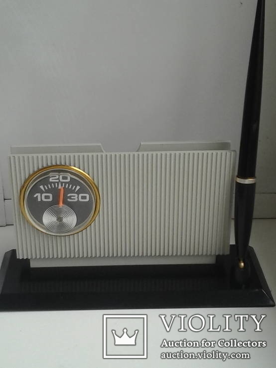 Термометр настольный с перьевой ручкой., фото №3