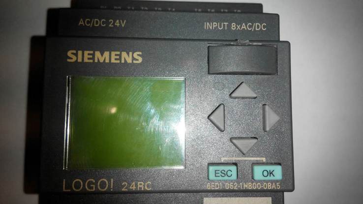 Логический модуль  (контроллер) с дисплеем Siemens LOGO. 24RC, фото №2
