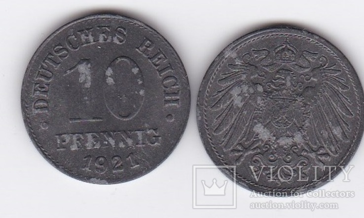 Germany Германия - 10 Pfennig 1921 UNC JavirNV
