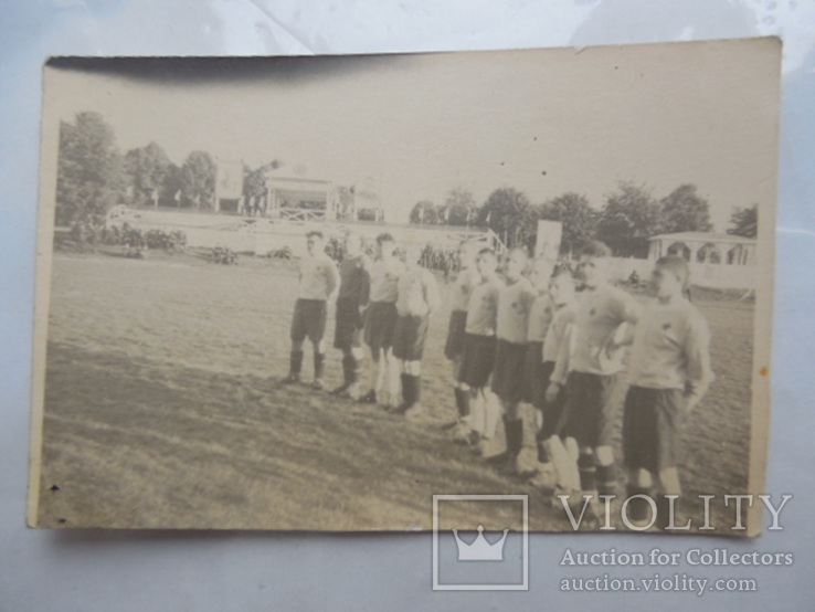 Старое послевоенное фото футбол команда Германия 87/55мм.