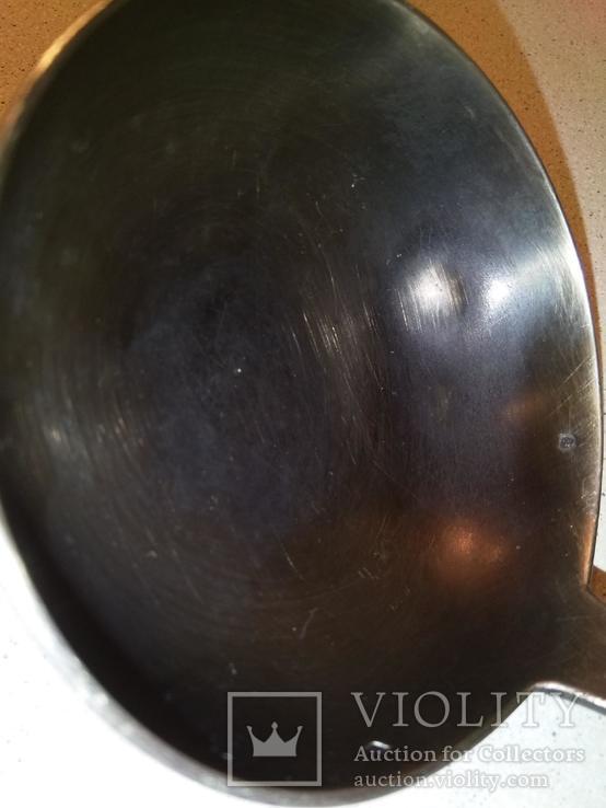 Суповой черпак,серебро 243гр.с вензелем,в красивой патине., фото №9