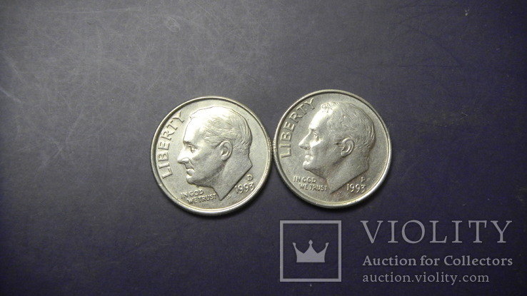 10 центів США 1993 (два різновиди), фото №2