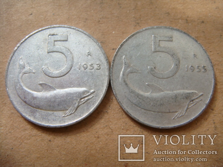 Италия 5 лир, 1953.55