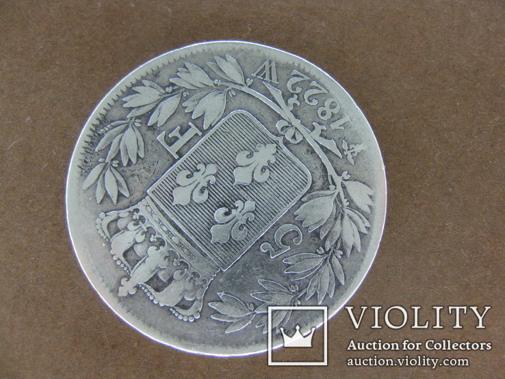 5 франков 1822 W, Франция, Лилль, фото №5