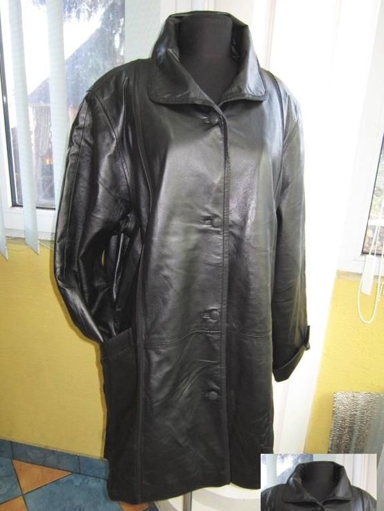Оригинальная большая женская кожаная куртка ARITANO. Италия. Лот 326, фото №2