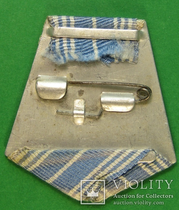 Колодка алюминиевая с лентой на медаль "За спасение утопающих" (№217), фото №3