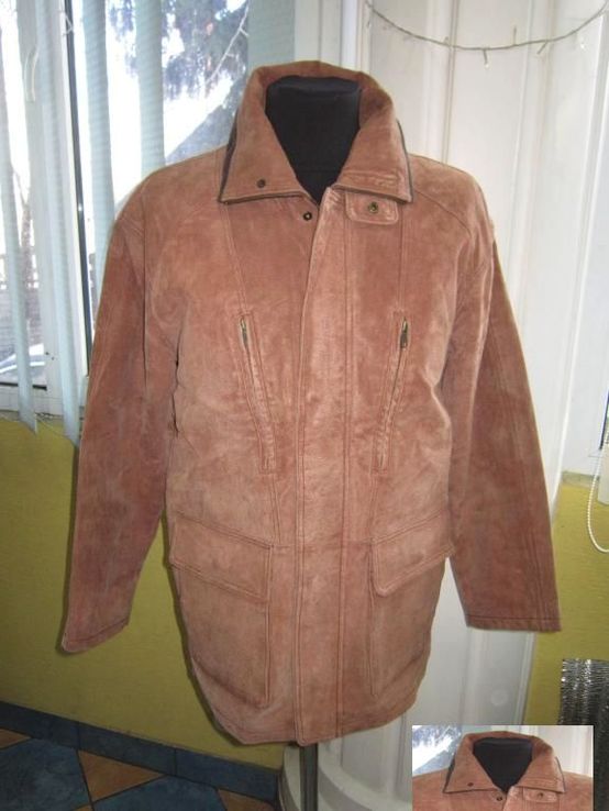 Утеплённая кожаная мужская куртка MAN*S. Лот 345, фото №3