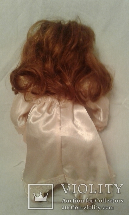 Кукла в атласном платье 47 см клеймо парик, фото №10