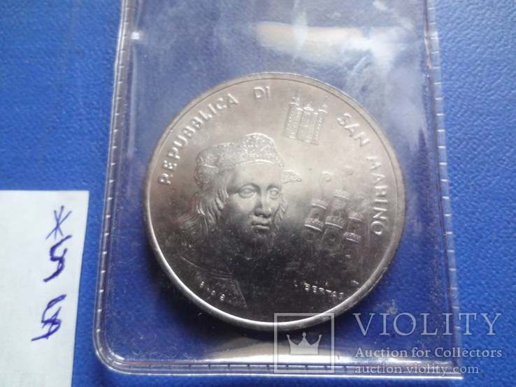 1000  лир 1983  Сан-Марино  серебро запайка   (Ж.5.5)~, фото №2