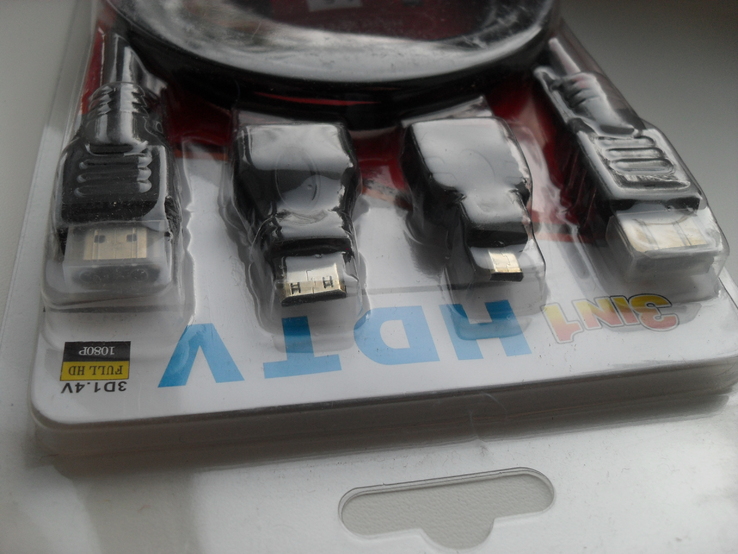 Кабель HDMI-HDMI 1.5 м (v1.4) micro,mini,HDMI, numer zdjęcia 5