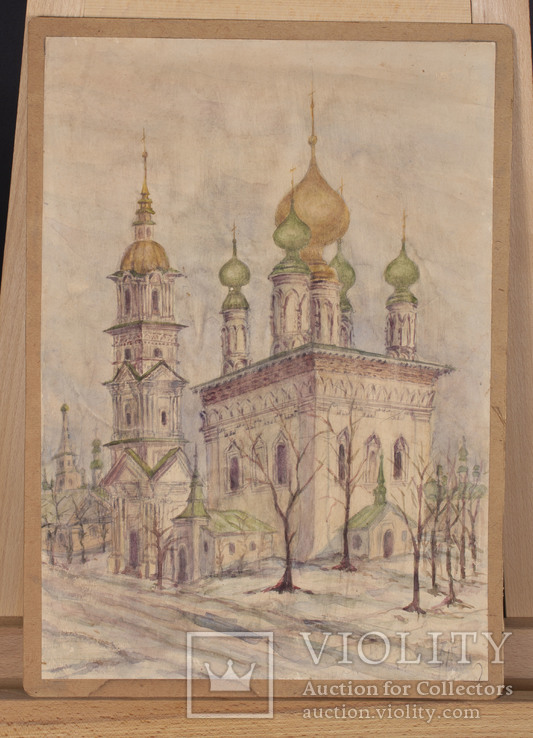 Картина "Церква", акварель (8), фото №2