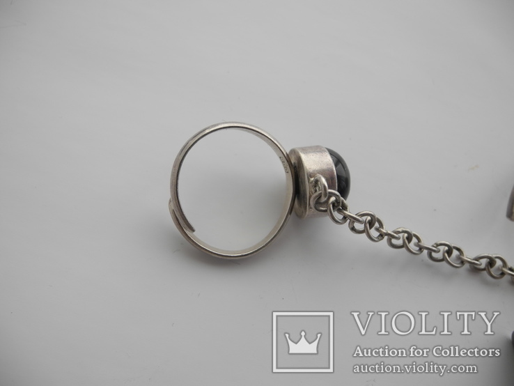 Браслет и кольцо серебро 925 пр ( вес 33 гр ), фото №5