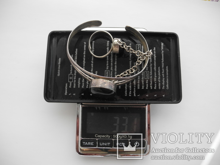 Браслет и кольцо серебро 925 пр ( вес 33 гр ), фото №9