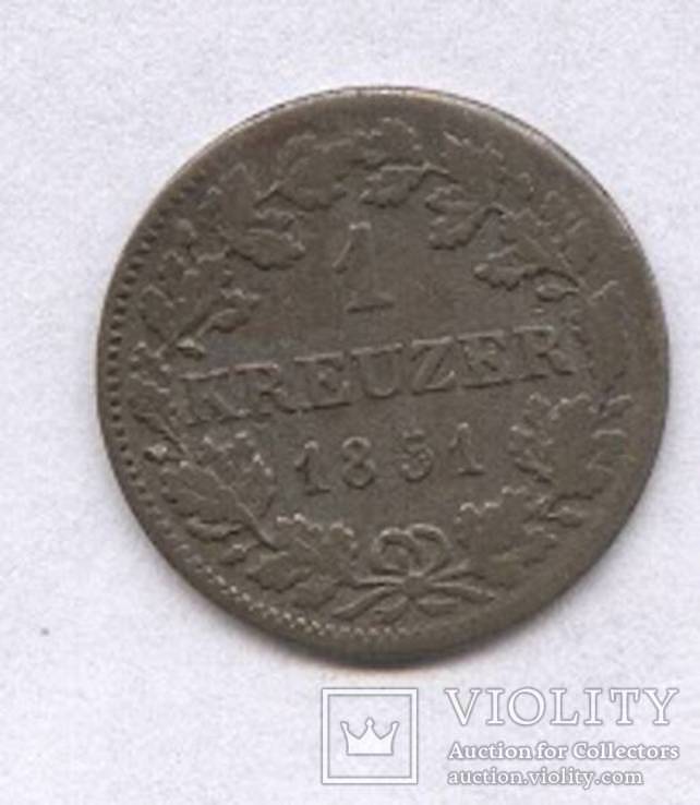 1 kreuzer 1851 bayern