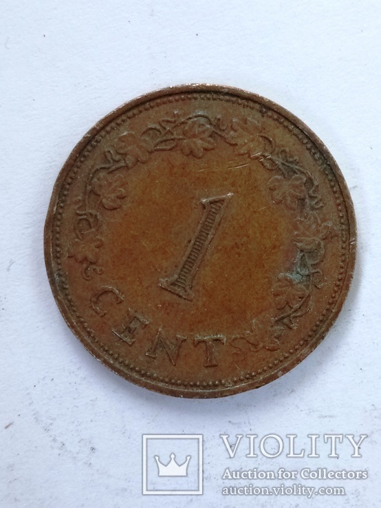 Мальта 1 цент 1972, фото №2