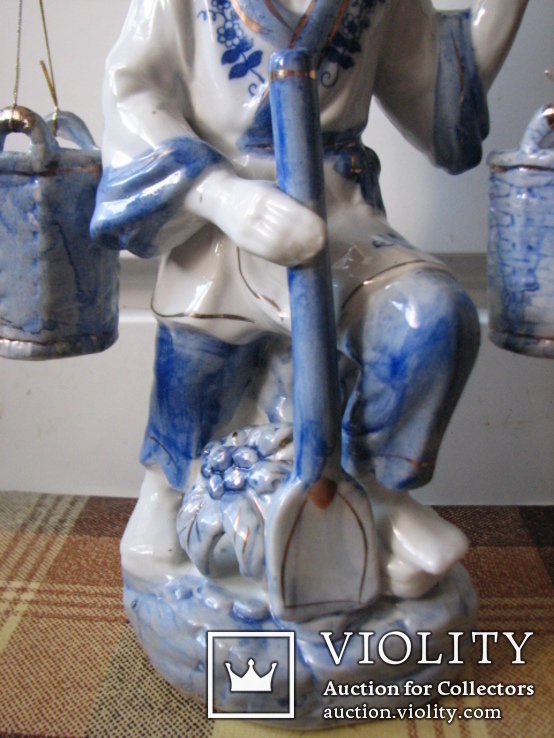 Статуэтка Китаец с коромыслом и ведрами, фото №3