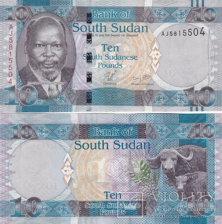 Sudan South Южный Судан - 10 Pounds 2011 aUNC JavirNV
