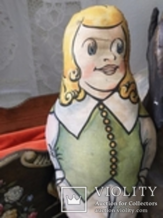 1920-1930. Кукла «мальчик - паж» набитая ватой Кукла двухстороняя, фото №5