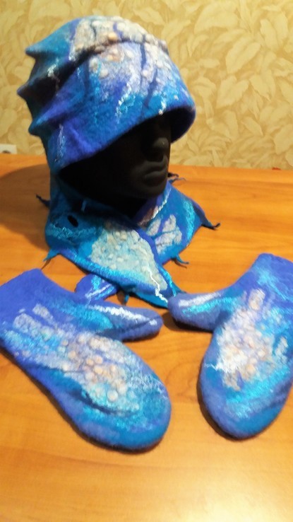 Набір "Зима" (шапка,рукавички,шарф), фото №2