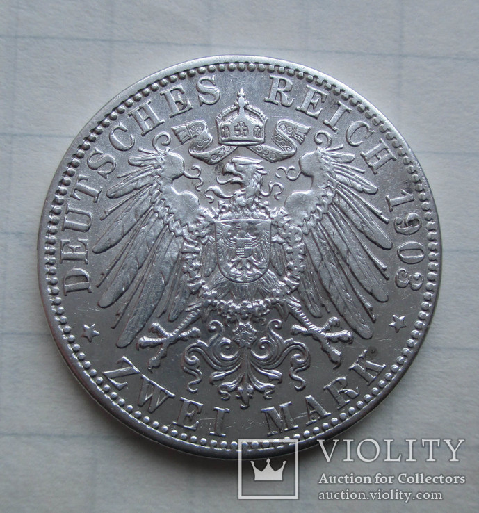 2 марки 1903(Бавария), фото №3