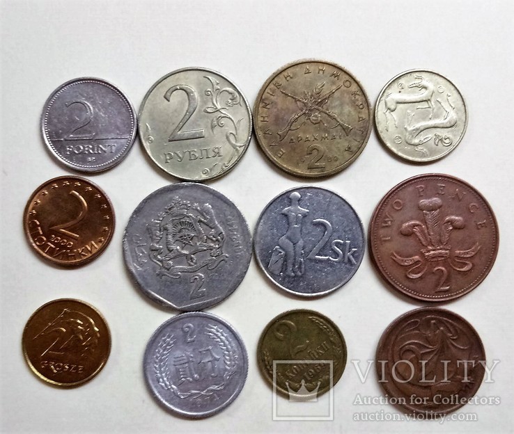 Набор монет на вес № 11-номинал 2-48 грамм-повторов нет, фото №2