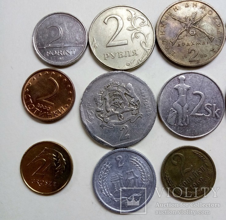 Набор монет на вес № 11-номинал 2-48 грамм-повторов нет, фото №3