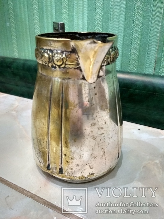 Молочник изящный клеймо серебрение, фото №8