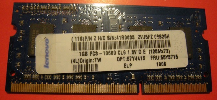 DDR3 ELPIDA 1GB 1Rx8 PC3-10600S-9-10-B1, photo number 3