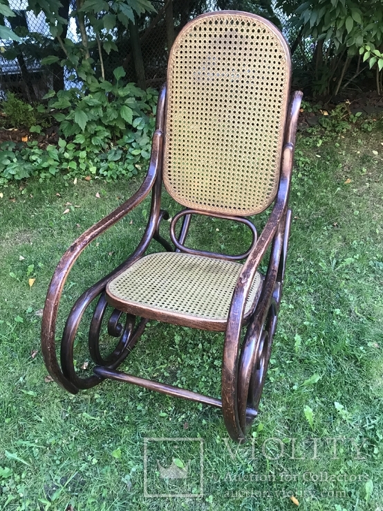 Антикварное кресло -качалка примерно 1900-1930 год., фото №2