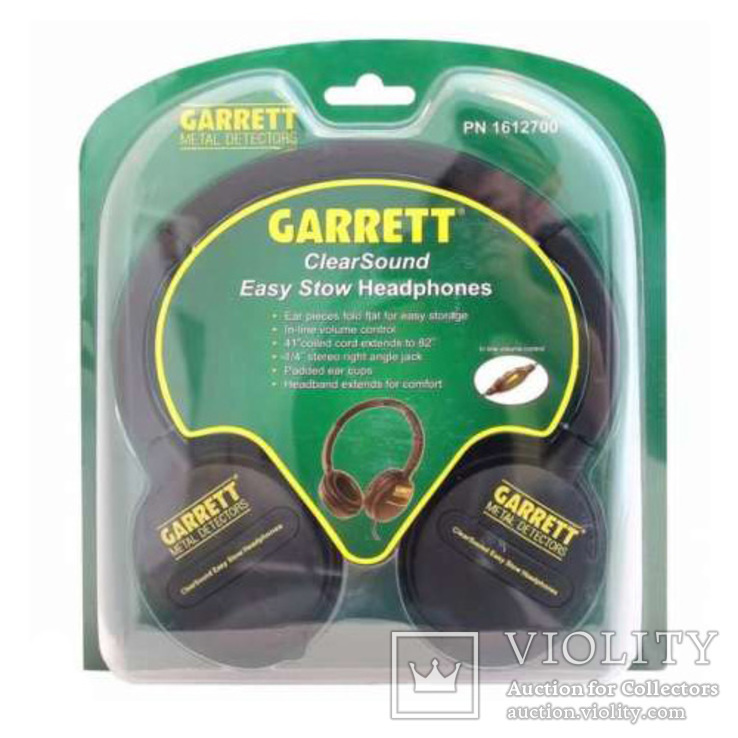 Оригинальные наушники Garrett ClearSound Easy Stow Headphones с регулятором громкости, фото №2